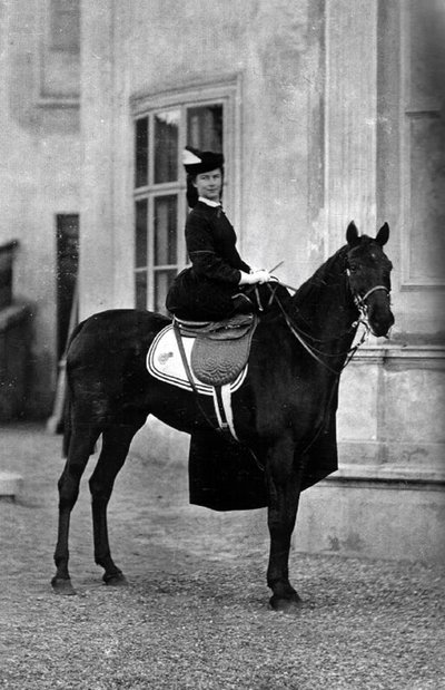 The Empress of Austria Elisabeth Amelie Eugenie of Wittelsbach, Called Sissi, in 1896 in Biarritz by Unbekannt Unbekannt